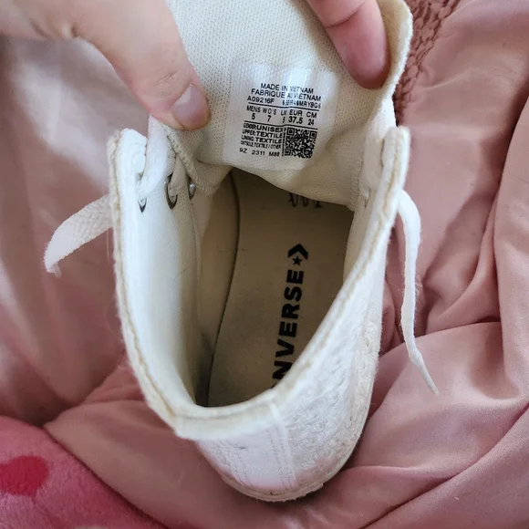Converse Women's White High-Top Sneakers - Picture 4 of 5